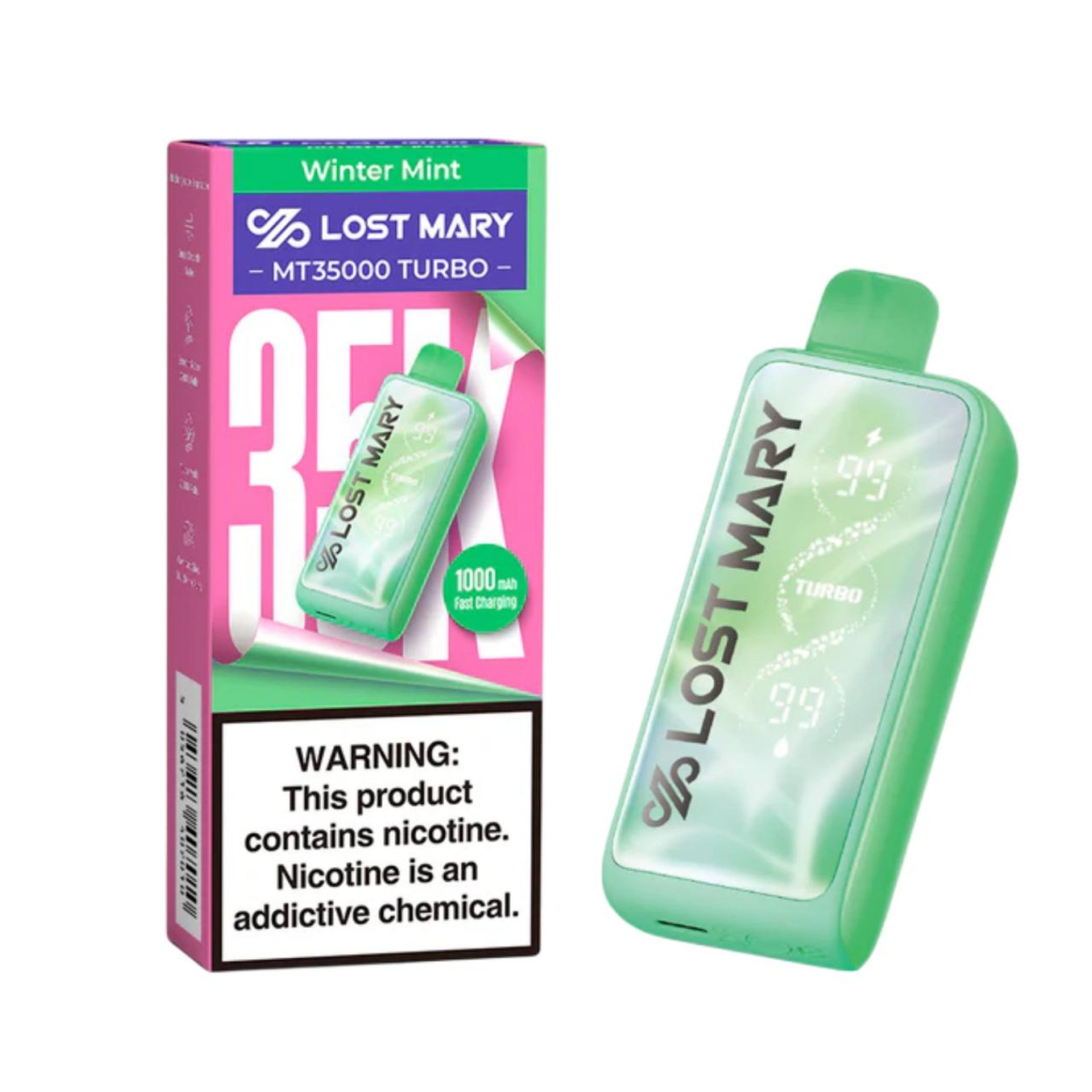Winter Mint Lost Mary MT35000 Turbo Disposable Vape
