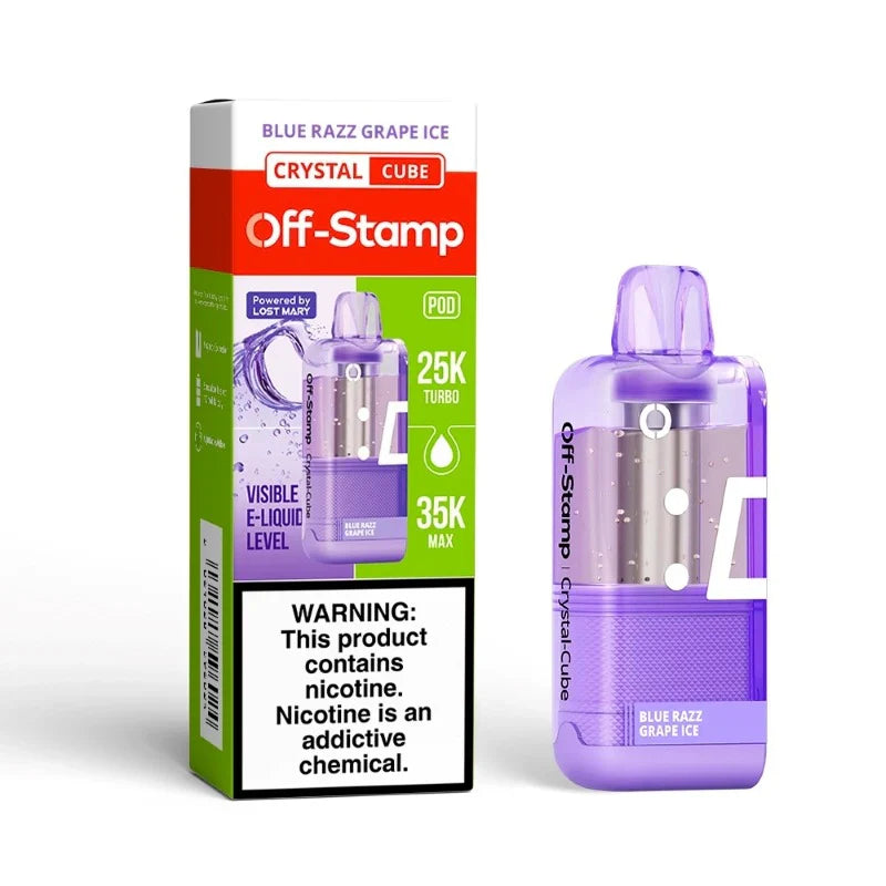Black Berry Off-Stamp Crystal-Cube Pod 35K Disposable Vape