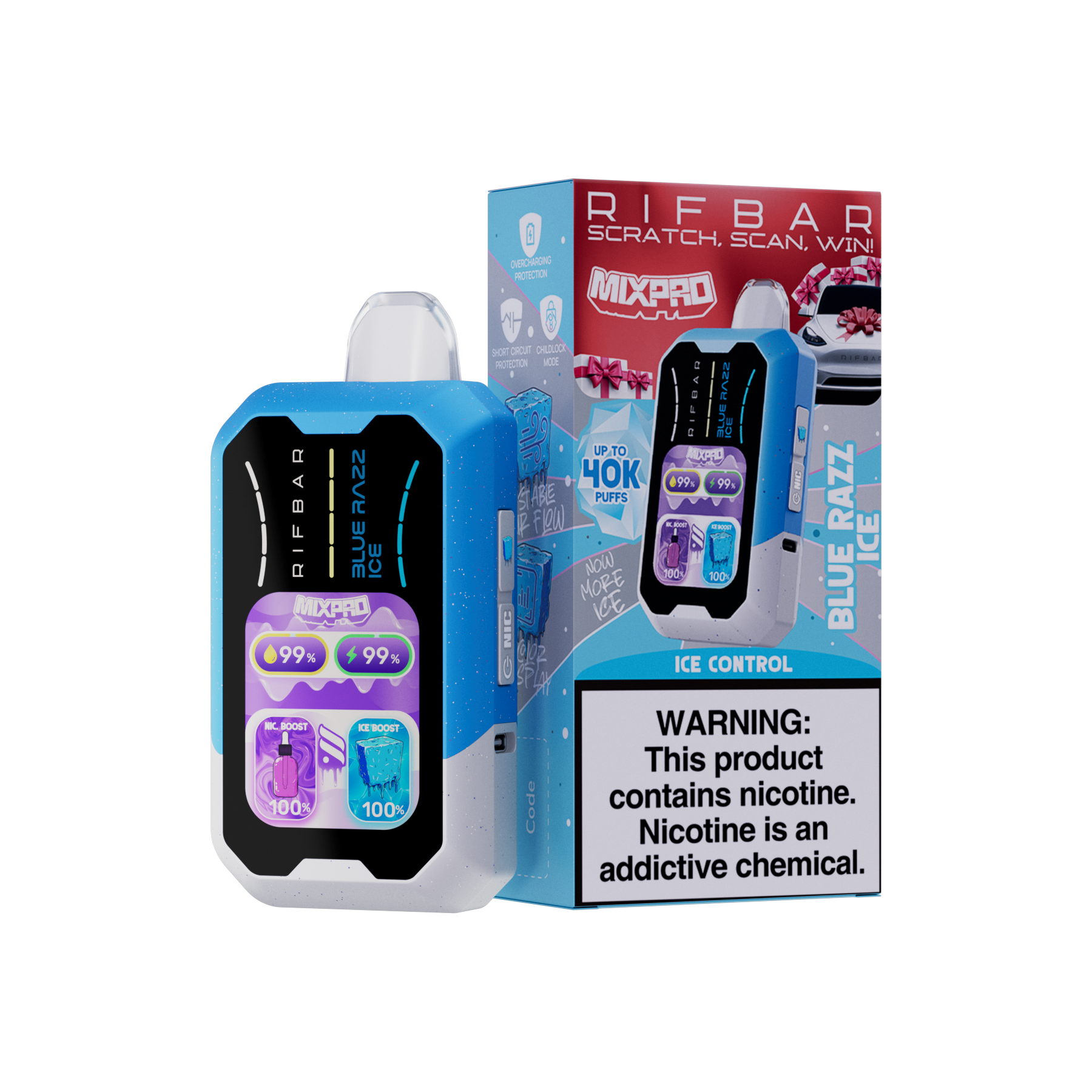 BLUE RAZZ ICE RifBar MixPro 40K Disposable Vape