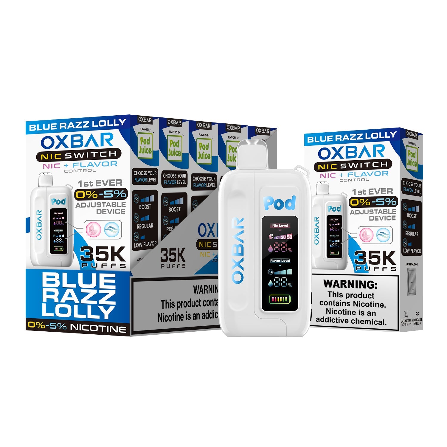 Wintermint OXBAR x Pod Juice Nic Switch 35K Disposable Vape Pod