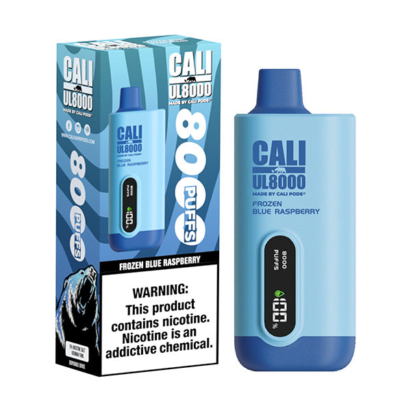 Frozen Blue Raspberry Cali UL8000 Disposable Vape Pod